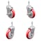 Service Caster 5 Inch SS Red Polyurethane Swivel 3/8 Inch Threaded Stem Caster Brakes, 2PK SSTS20S514-PPUB-RED-TLB-381615-2-S-2 - alternate 1